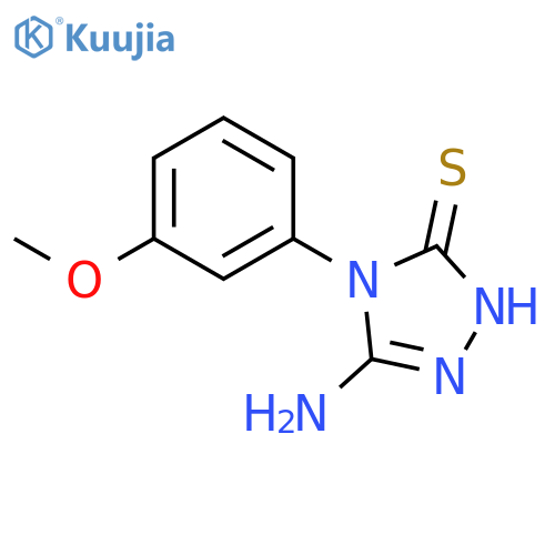 3H-1,2,4-Triazole-3-thione, 5-amino-2,4-dihydro-4-(3-methoxyphenyl)- structure