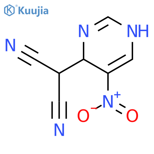 Propanedinitrile, (1,4-dihydro-5-nitro-4-pyrimidinyl)- structure