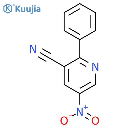 3-Pyridinecarbonitrile, 5-nitro-2-phenyl- structure