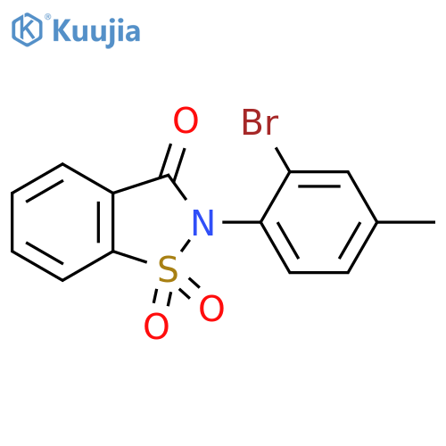 1,2-Benzisothiazol-3(2H)-one, 2-(2-bromo-4-methylphenyl)-,1,1-dioxide structure