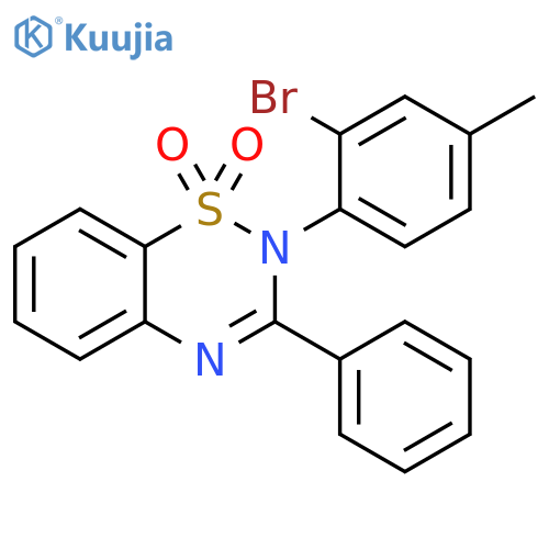2H-1,2,4-Benzothiadiazine, 2-(2-bromo-4-methylphenyl)-3-phenyl-, 1,1-dioxide structure