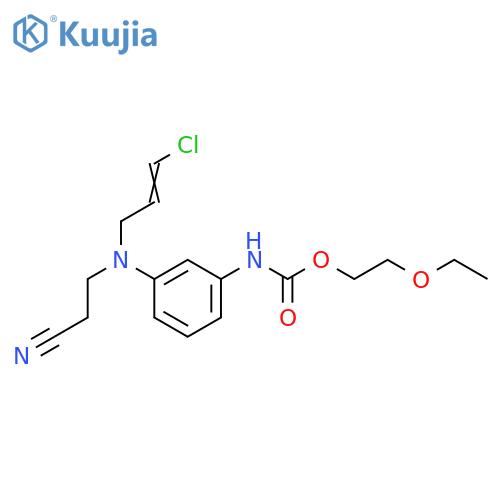 Carbamic acid, [3-[(3-chloro-2-propenyl)(2-cyanoethyl)amino]phenyl]-, 2-ethoxyethyl ester (9CI) structure