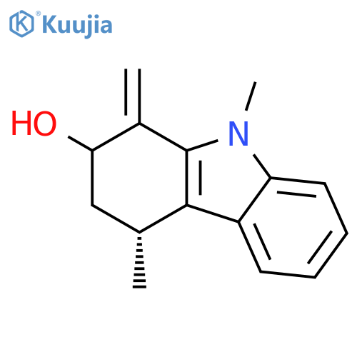 1H-CARBAZOL-2-OL, 2,3,4,9-TETRAHYDRO-4,9-DIMETHYL-1-METHYLENE-, (4R)- structure