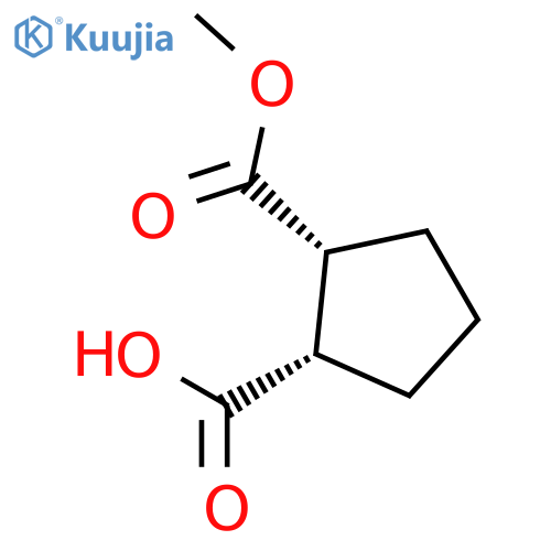 1S,2r)-cis-2-methoxycarbonyl-cyclopentane-1-carboxylic acid structure