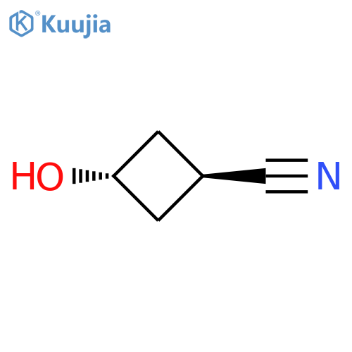 trans-3-hydroxycyclobutanecarbonitrile structure