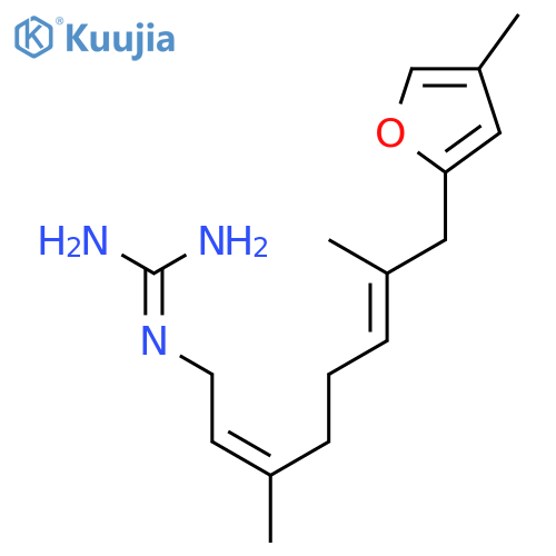 2-[(2E,6E)-3,7-dimethyl-8-(4-methylfuran-2-yl)octa-2,6-dien-1-yl]guanidine structure