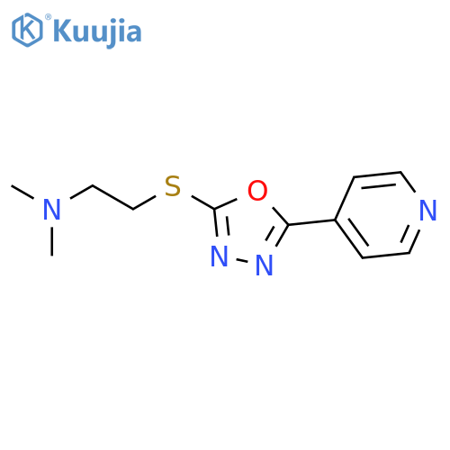 Ethanamine, N,N-dimethyl-2-[[5-(4-pyridinyl)-1,3,4-oxadiazol-2-yl]thio]- structure