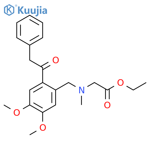 Glycine, N-[[4,5-dimethoxy-2-(phenylacetyl)phenyl]methyl]-N-methyl-, ethyl ester (9CI) structure