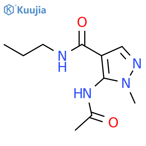 1H-Pyrazole-4-carboxamide, 5-(acetylamino)-1-methyl-N-propyl- structure