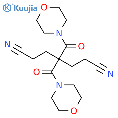 Morpholine, 4,4'-[2,2-bis(2-cyanoethyl)-1,3-dioxo-1,3-propanediyl]bis- structure