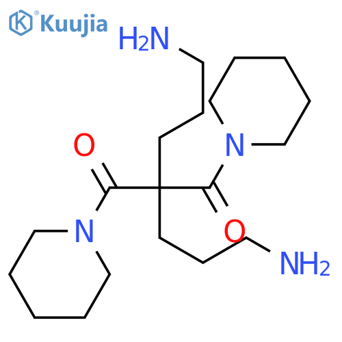 Piperidine, 1,1'-[2,2-bis(3-aminopropyl)-1,3-dioxo-1,3-propanediyl]bis- structure