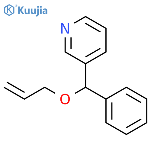 Pyridine, 3-[phenyl(2-propenyloxy)methyl]- structure