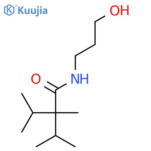 Butanamide, N-(3-hydroxypropyl)-2,3-dimethyl-2-(1-methylethyl)- structure