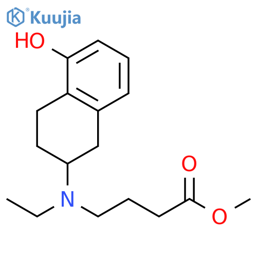 Butanoic acid, 4-[ethyl(1,2,3,4-tetrahydro-5-hydroxy-2-naphthalenyl)amino]-, methyl ester structure