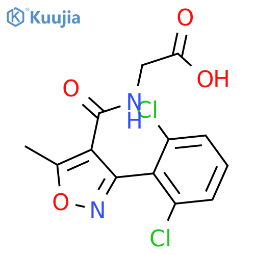 N-3-(2,6-Dichlorophenyl)-5-methyl-4-isoxazolylcarbonylglycine structure