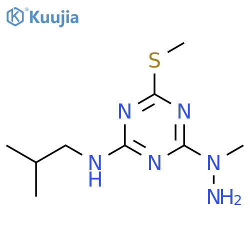 1,3,5-Triazin-2-amine, 4-(1-methylhydrazinyl)-N-(2-methylpropyl)-6-(methylthio)- structure