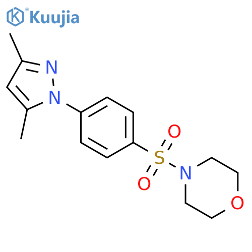 Morpholine, 4-[[4-(3,5-dimethyl-1H-pyrazol-1-yl)phenyl]sulfonyl]- structure