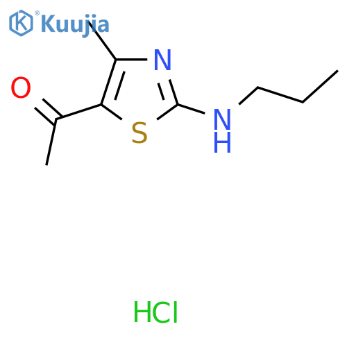 1-4-methyl-2-(propylamino)-1,3-thiazol-5-ylethan-1-one hydrochloride structure