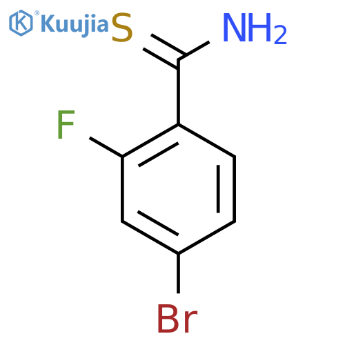 4-Bromo-2-fluorothiobenzamide structure