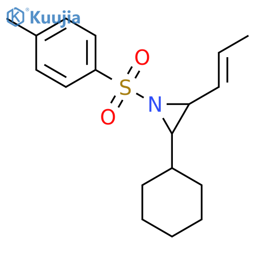 AZIRIDINE, 2-CYCLOHEXYL-1-[(4-METHYLPHENYL)SULFONYL]-3-(1E)-1-PROPENYL- structure