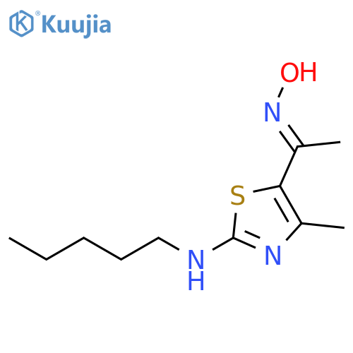 Ethanone, 1-[4-methyl-2-(pentylamino)-5-thiazolyl]-, oxime structure