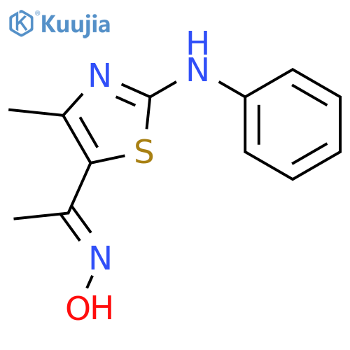 Ethanone, 1-[4-methyl-2-(phenylamino)-5-thiazolyl]-, oxime structure