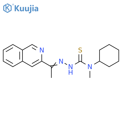 Hydrazinecarbothioamide, N-cyclohexyl-2-[1-(3-isoquinolinyl)ethylidene]-N-methyl- structure