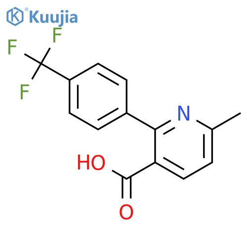 2-(4-Trifluoromethyl)phenyl-6-methyl Nicotinic Acid structure