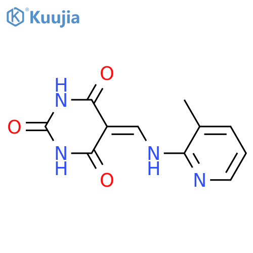 5-{(3-methylpyridin-2-yl)aminomethylidene}-1,3-diazinane-2,4,6-trione structure