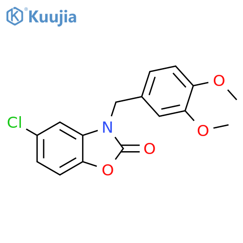 5-chloro-3-(3,4-dimethoxyphenyl)methyl-2,3-dihydro-1,3-benzoxazol-2-one structure