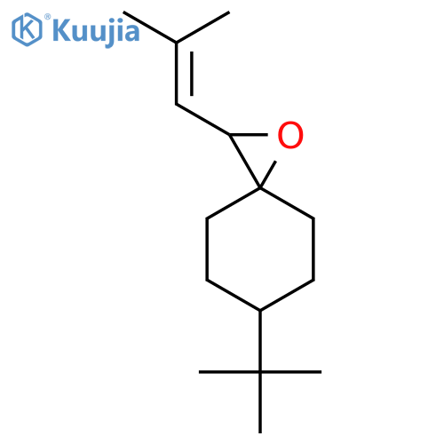 1-Oxaspiro[2.5]octane, 6-(1,1-dimethylethyl)-2-(2-methyl-1-propenyl)- structure