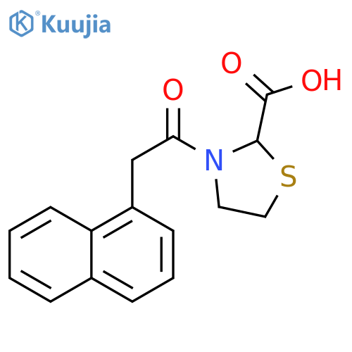 2-Thiazolidinecarboxylic acid, 3-[2-(1-naphthalenyl)acetyl]- structure