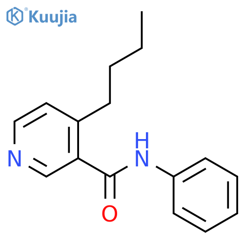 3-Pyridinecarboxamide, 4-butyl-N-phenyl- structure