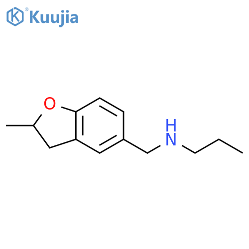 (2-Methyl-2,3-dihydro-benzofuran-5-ylmethyl)-propyl-amine structure