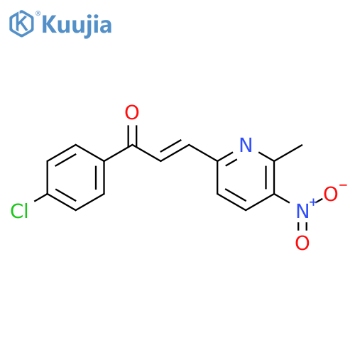 2-Propen-1-one, 1-(4-chlorophenyl)-3-(6-methyl-5-nitro-2-pyridinyl)-,(2E)- structure
