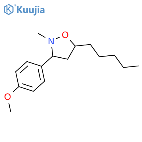 Isoxazolidine, 3-(4-methoxyphenyl)-2-methyl-5-pentyl- structure