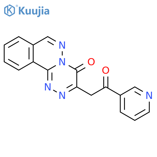 4H-[1,2,4]Triazino[3,4-a]phthalazin-4-one, 3-[2-oxo-2-(3-pyridinyl)ethyl]- structure