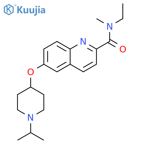 2-Quinolinecarboxamide,N-ethyl-N-methyl-6-[[1-(1-methylethyl)-4-piperidinyl]oxy]- structure
