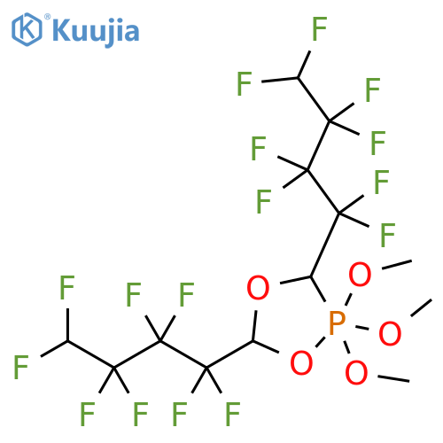 1,4,2-Dioxaphospholane, 2,2-dihydro-2,2,2-trimethoxy-3,5-bis(1,1,2,2,3,3,4,4-octafluorobutyl)- (9CI) structure