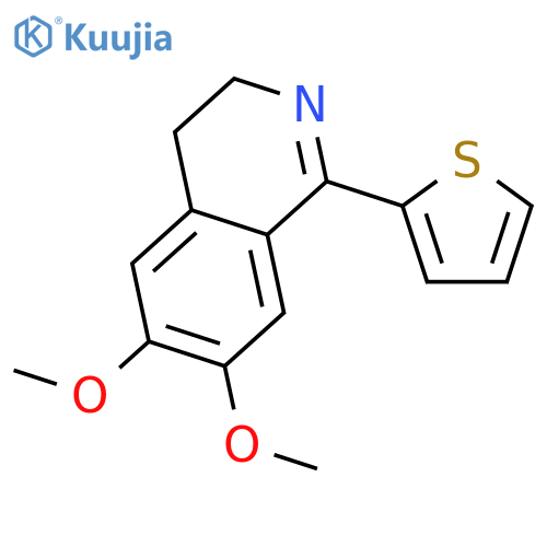 6,7-dimethoxy-1-(2-thienyl)-3,4-dihydroisoquinoline structure