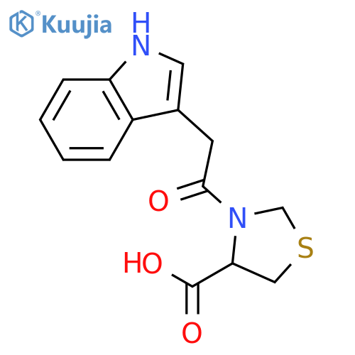 4-Thiazolidinecarboxylic acid, 3-(1H-indol-3-ylacetyl)- structure