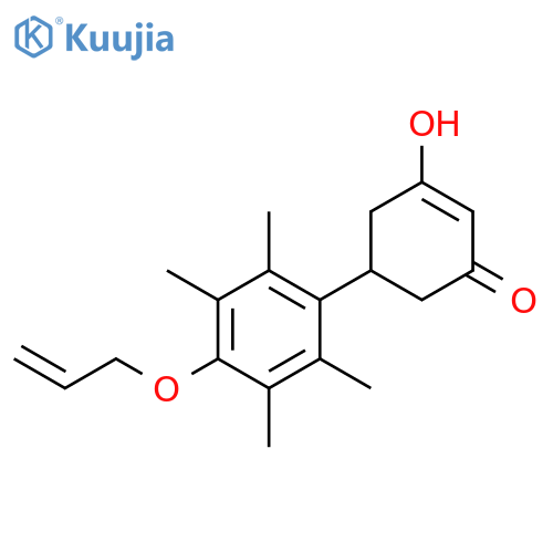 2-Cyclohexen-1-one, 3-hydroxy-5-[2,3,5,6-tetramethyl-4-(2-propen-1-yloxy)phenyl]- structure