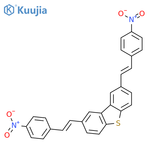 Dibenzothiophene, 2,8-bis[2-(4-nitrophenyl)ethenyl]- structure