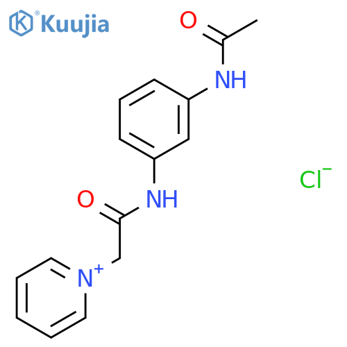 Pyridinium, 1-[2-[[3-(acetylamino)phenyl]amino]-2-oxoethyl]-, chloride structure