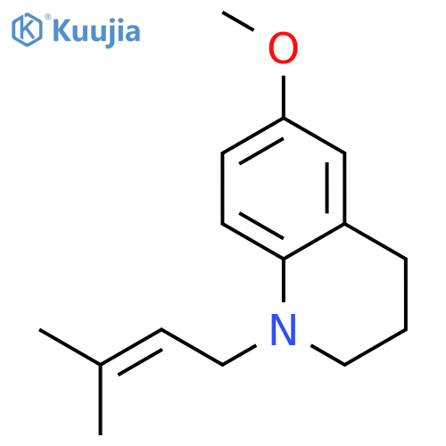 Quinoline, 1,2,3,4-tetrahydro-6-methoxy-1-(3-methyl-2-butenyl)- structure