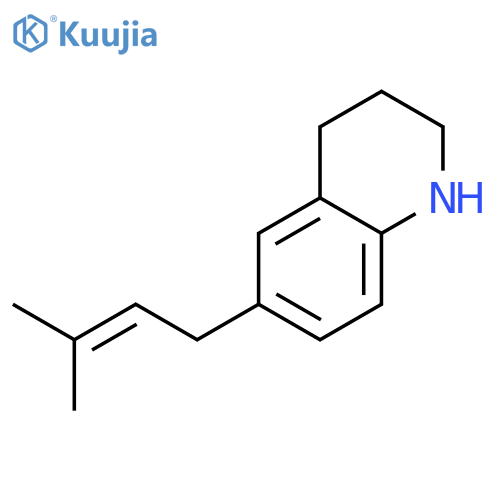 Quinoline, 1,2,3,4-tetrahydro-6-(3-methyl-2-butenyl)- structure
