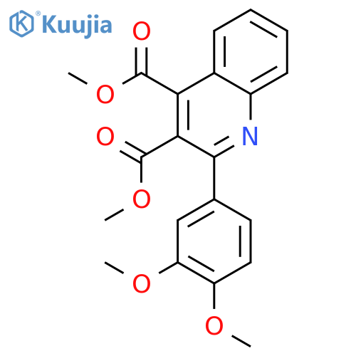 3,4-Quinolinedicarboxylic acid, 2-(3,4-dimethoxyphenyl)-, dimethyl ester structure