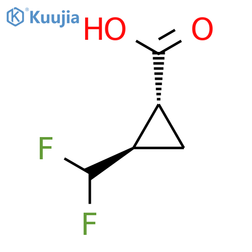 trans-2-(difluoromethyl)cyclopropanecarboxylic acid structure