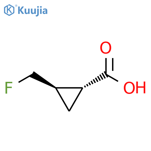 rac-(1R,2R)-2-(fluoromethyl)cyclopropane-1-carboxylic acid, trans structure