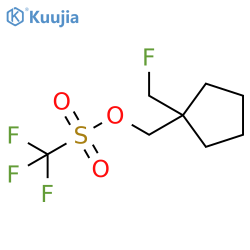 Methanesulfonic acid, trifluoro-, [1-(fluoromethyl)cyclopentyl]methyl ester structure